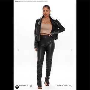 Serves you tight faux leather fashionnova pants